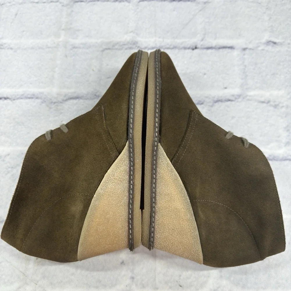 J.Crew‎ Boots Women's 11 MacAlister Suede Wedge Olive Casual Lace Up 28671